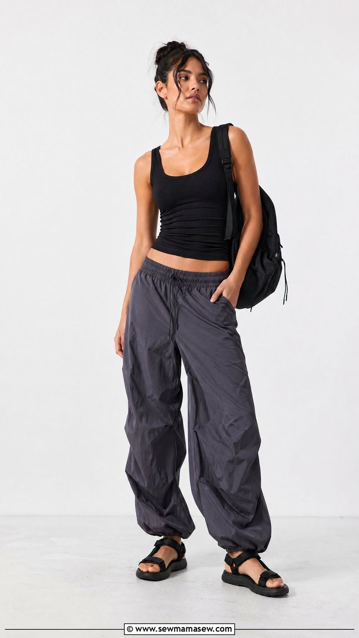 Parachute Pants Gym Outfit - 35 Trendy gym outfit ideas