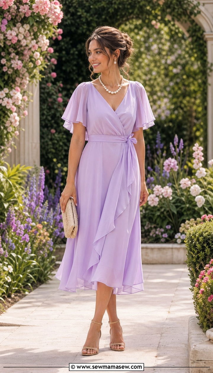 Pastel Midi Dress For Spring Wedding Guest - 35 Semi formal wedding guest outfits