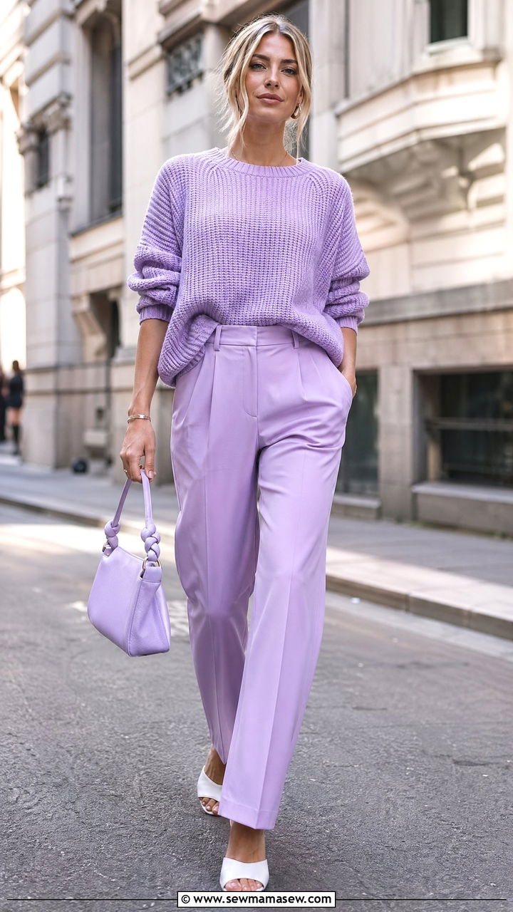 Pastel Monochrome Street Style - 35 spring street style outfits