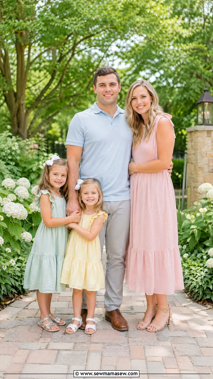 Pastel Summer Family Photo Outfits - 35 Summer family photo outfits