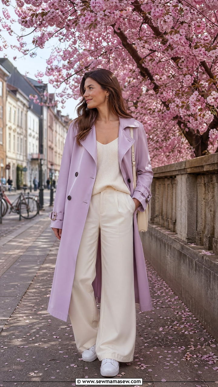 Pastel Trench Coat And Neutral Separates Copenhagen Outfit - 35 Copenhagen outfits ideas