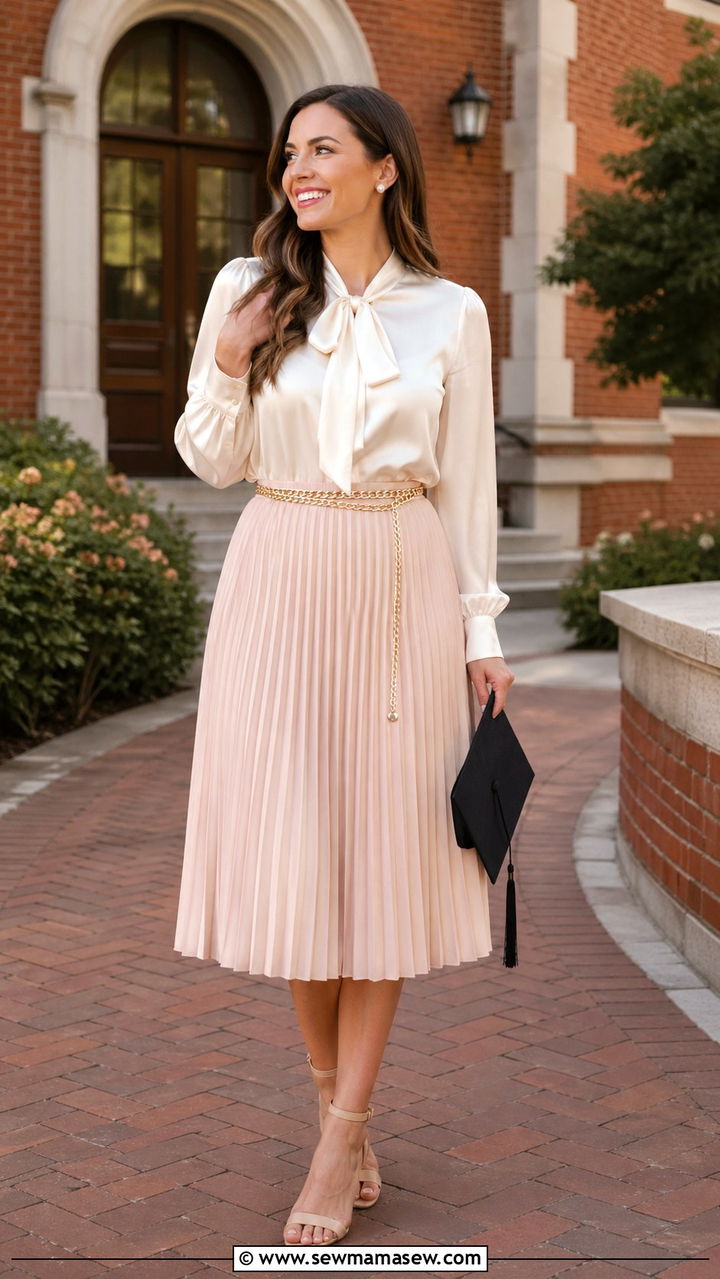 Pastel Wrap Dress With Sandals - 35 Graduation dress ideas