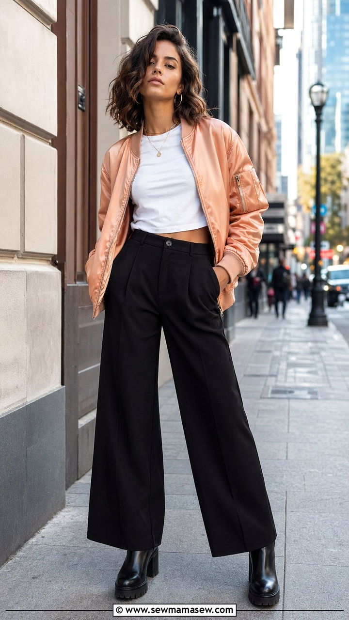 Peach Bomber Jacket Outfit - 35 Peach outfit ideas