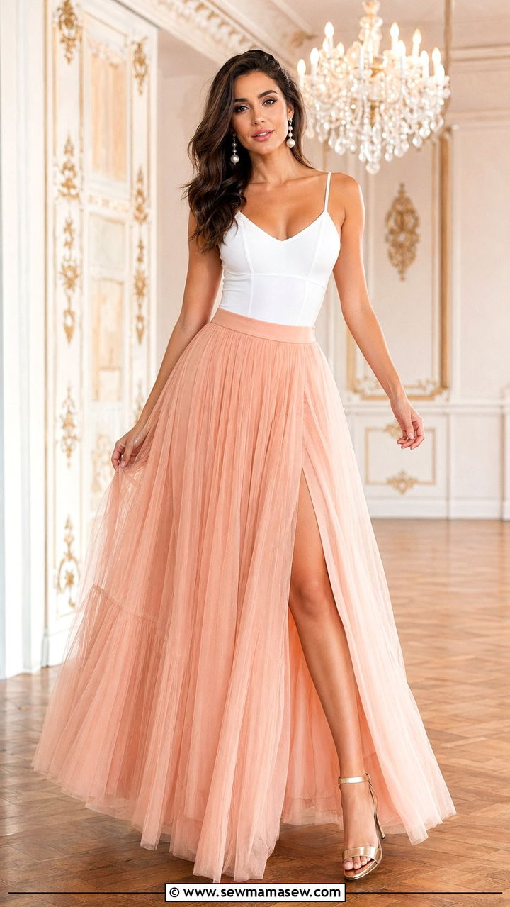 Peach Tulle Skirt Outfit - 35 Peach outfit ideas