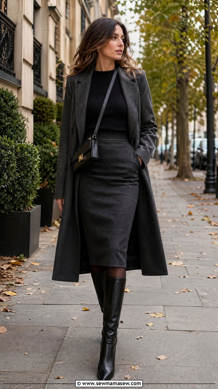 Pencil Skirt With Knee High Boots Outfit - 35 cute pencil skirt outfits
