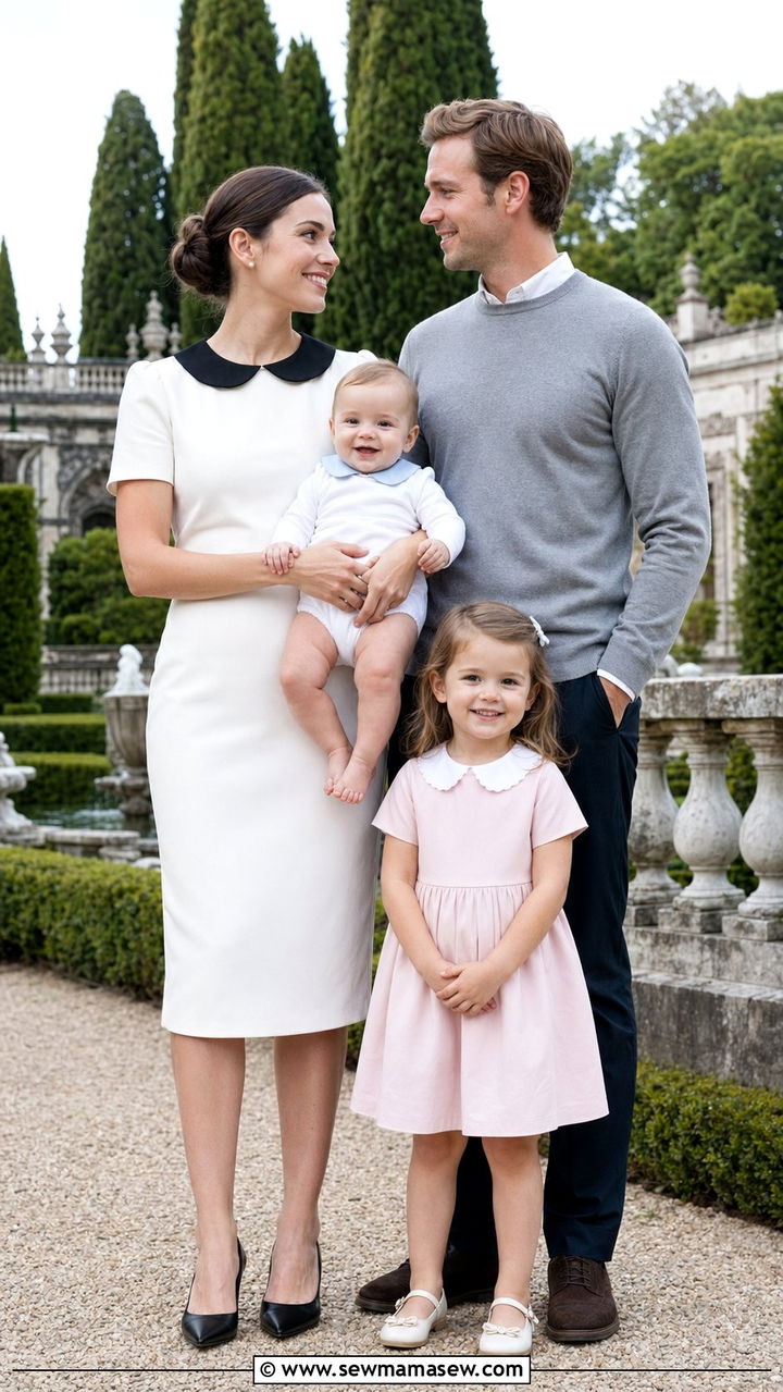 Peter Pan Collar Family Photo Clothing - 30 What to wear for spring family photos