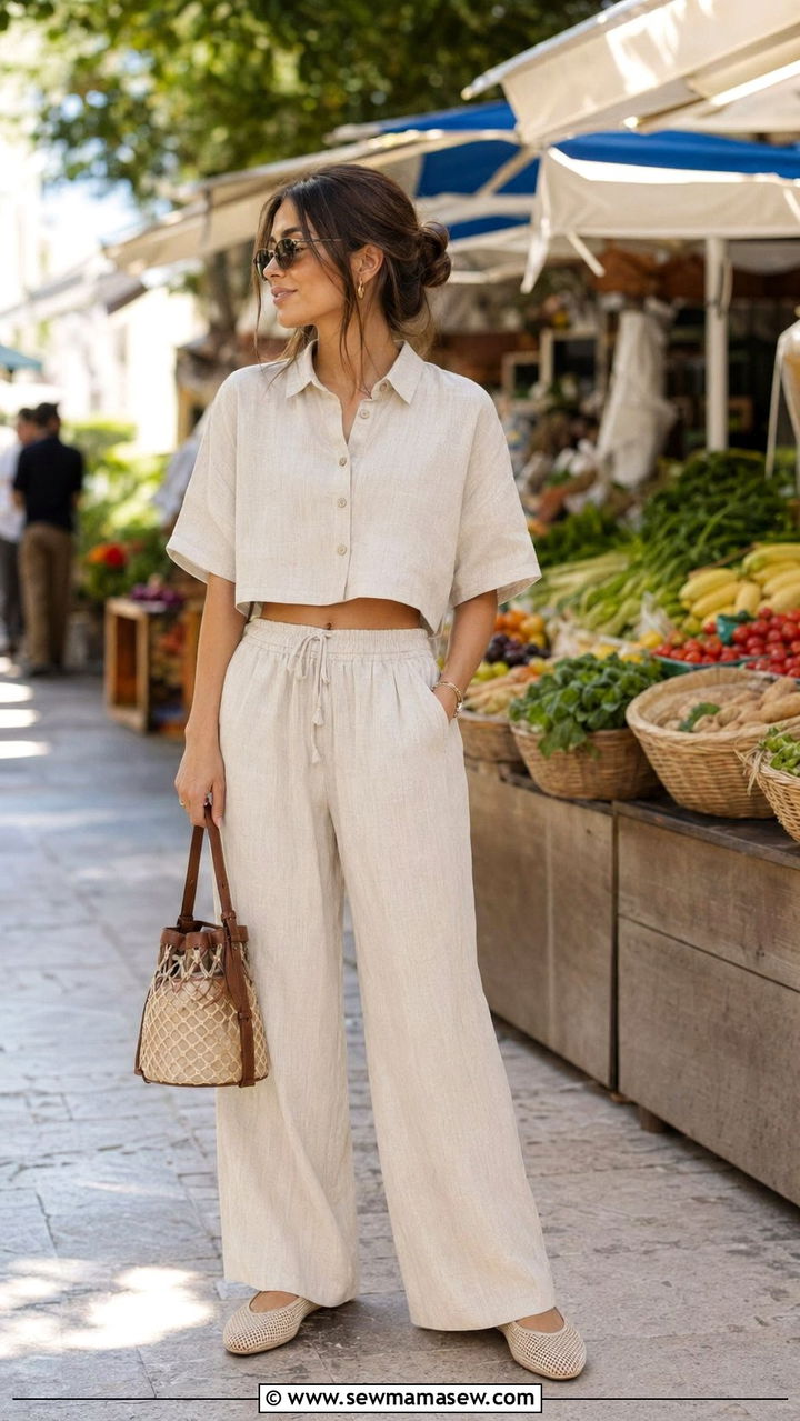 Petite Linen Coord Set Outfit 2026 - 35 Petite outfit ideas 2026