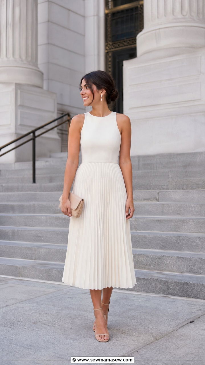 Petite Pleated Midi Dress Courthouse Wedding - 35 Courthouse wedding outfits