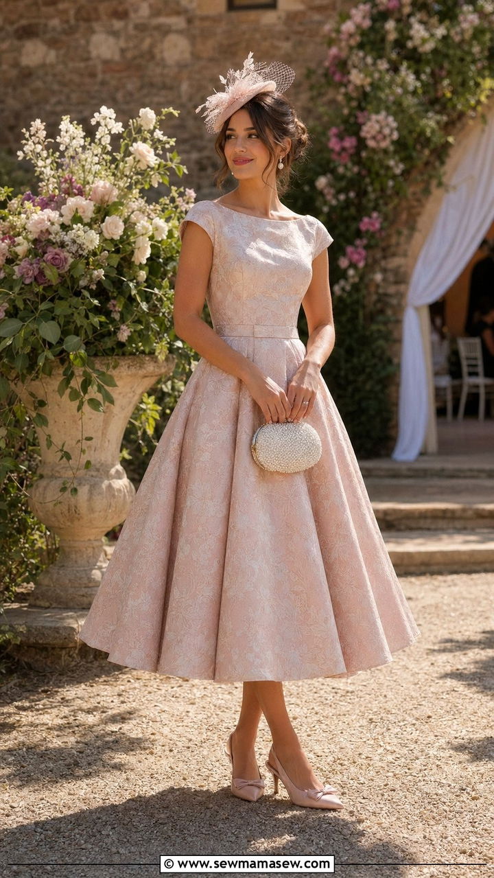 Petite Tea Length Dress Wedding Guest Outfit - 35 Petite wedding guest outfits