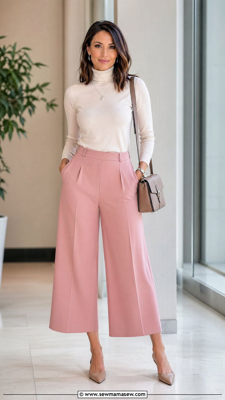 Pink Culottes Spring Outfit - 35 Spring outfits in pink