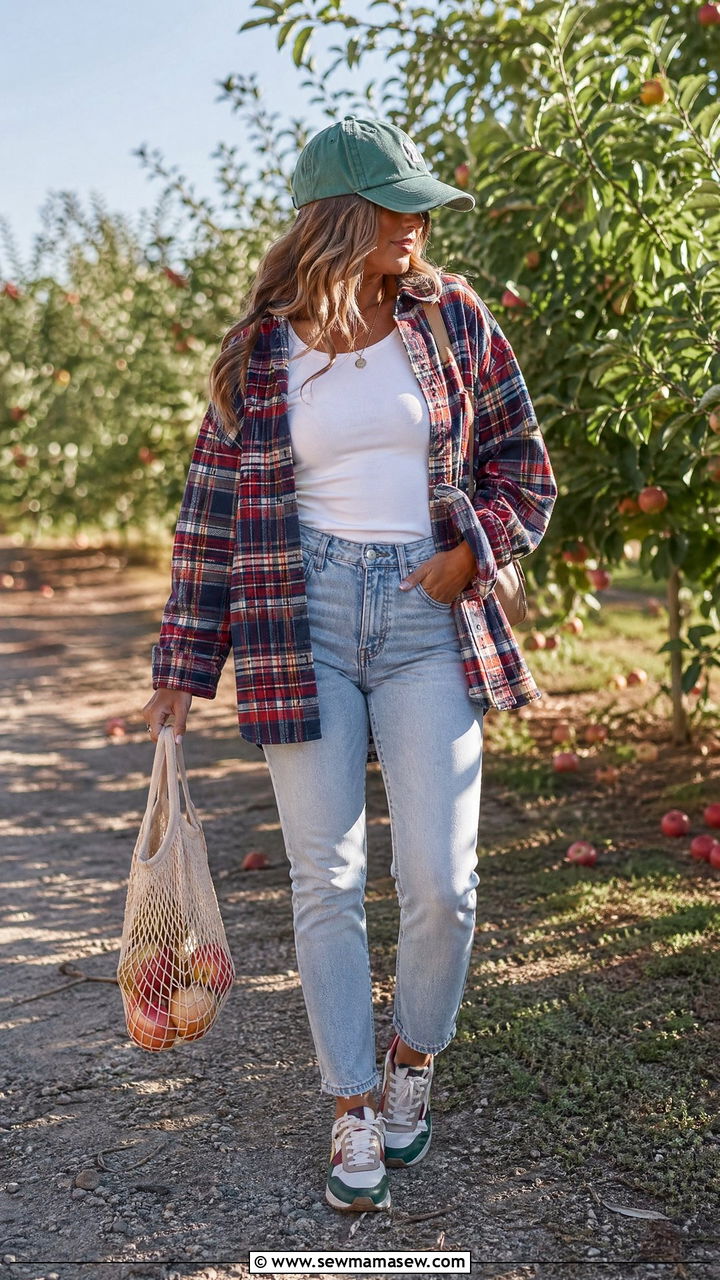 Plaid Shirt Over Tank And Skinny Jeans - 35 Summer transition outfits