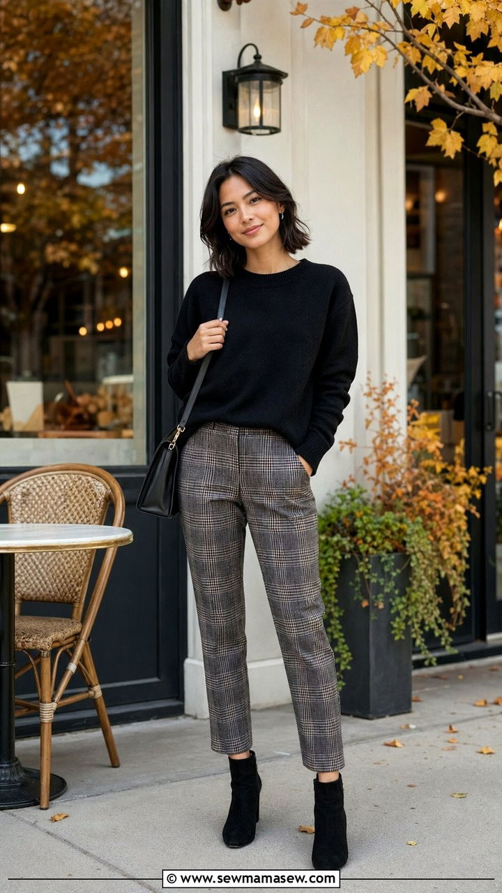 Plaid Trousers for Petite Women - 30 Best pants for petite women