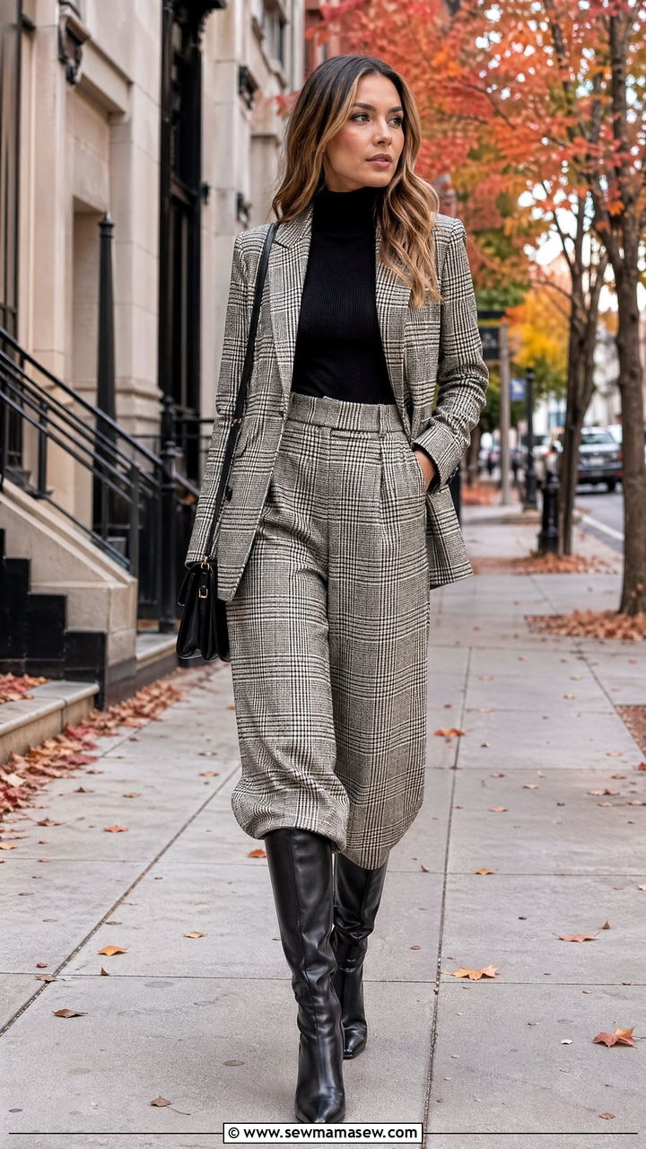 Plaid suit outfit for women - 35 Women's suit outfit ideas