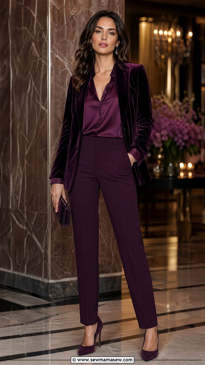 Plum And Eggplant Deep Purple Tonal Outfit - 35 Tonal outfit ideas