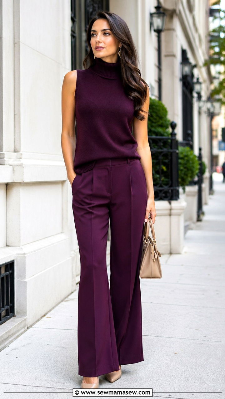 Plum Monochrome CoOrd Outfit - 40 All plum outfit ideas