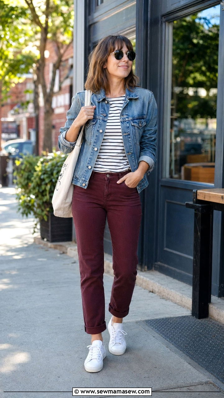 Plum jeans outfit - 35 Plum outfit ideas