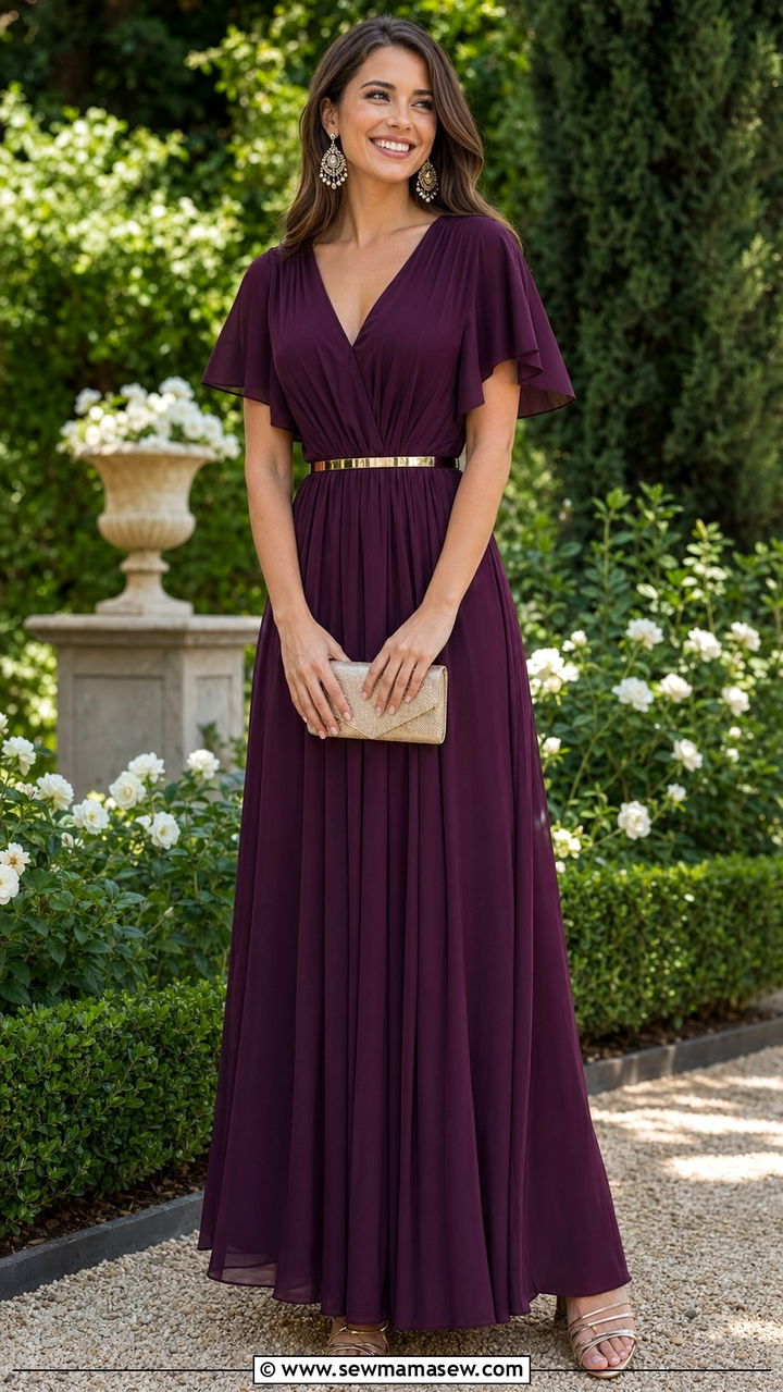 Plum maxi dress outfit - 35 Plum outfit ideas