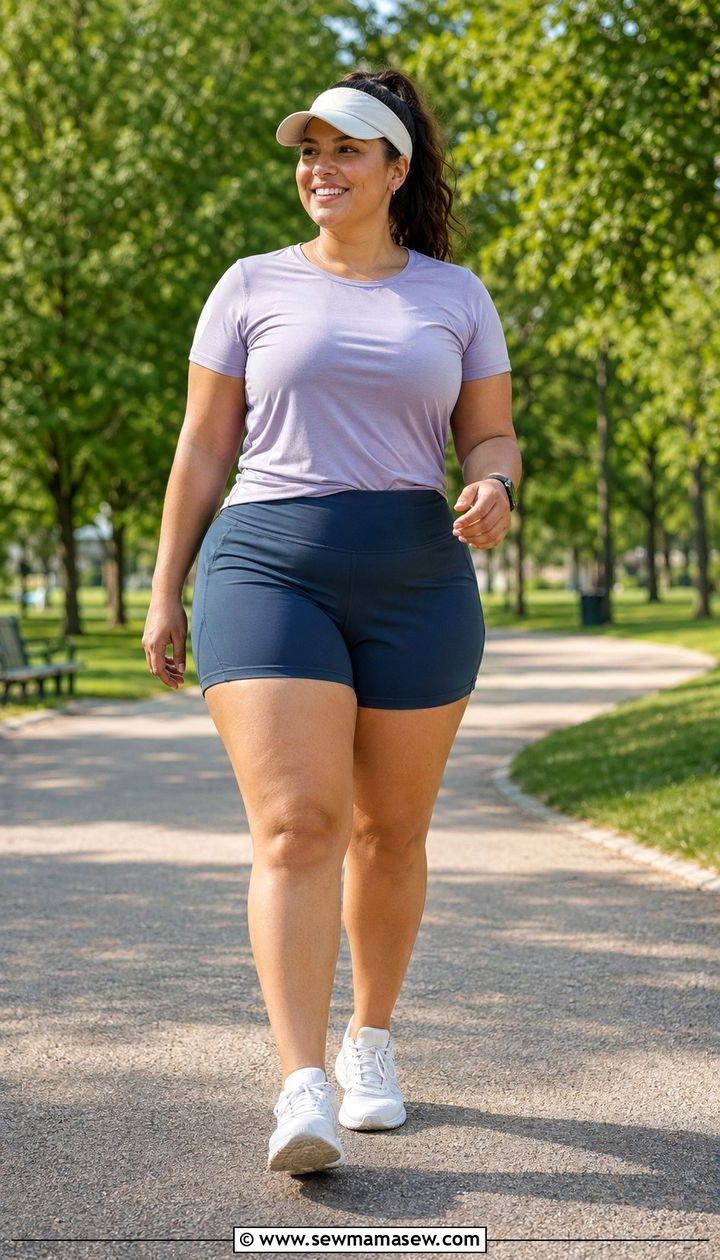 Plus Size Athletic Shorts With Performance Tee - 30 Best shorts for plus size