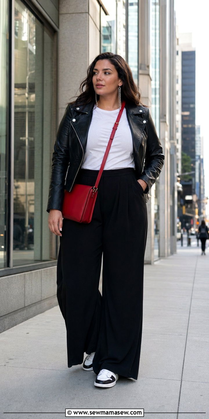 Plus Size Black Wide Leg Pants Outfit - 30 Best pants for plus size