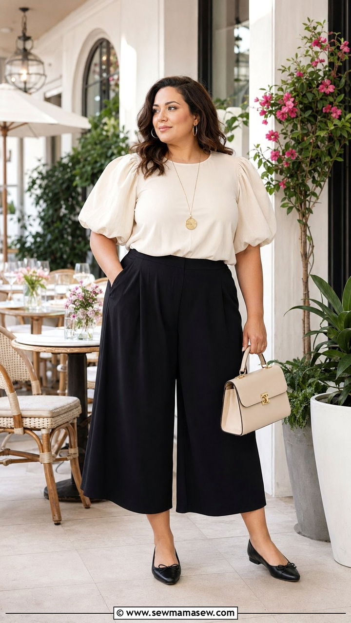 Plus Size Culottes Outfit - 30 Best pants for plus size
