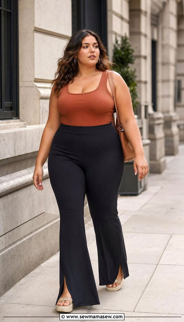 Plus Size Flare Yoga Pants Outfit - 35 Plus size yoga outfit ideas