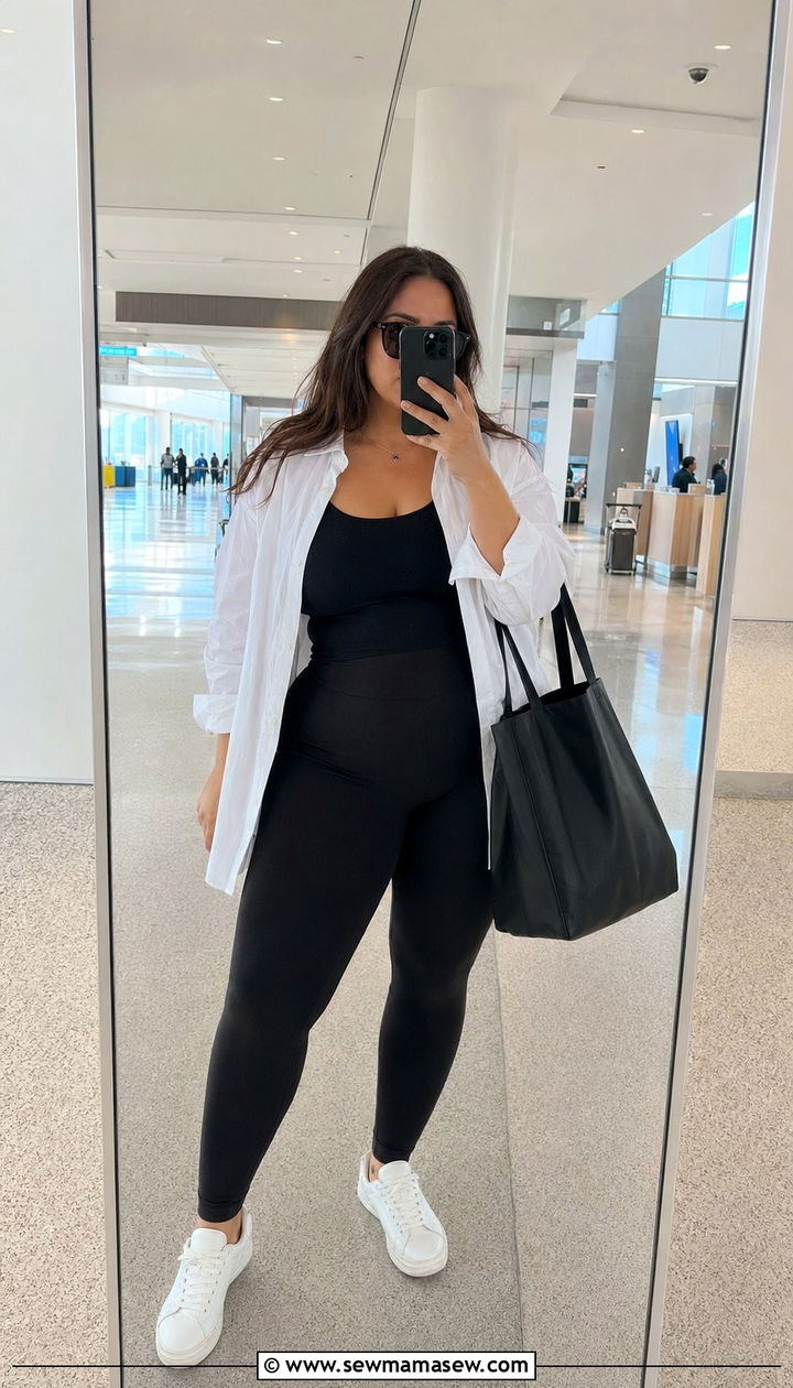 Plus Size Leggings With Oversized Shirt Outfit - 30 Best pants for plus size