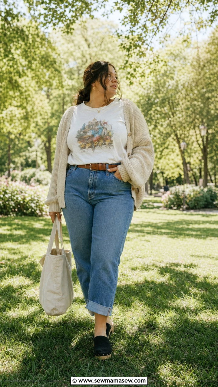 Plus Size Mom Jeans Outfit - 30 Best pants for plus size