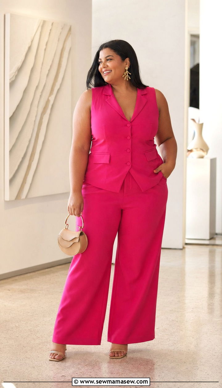 Plus Size Monochrome Co Ord Set 30th Brunch - 30 Birthday brunch outfit ideas plus size