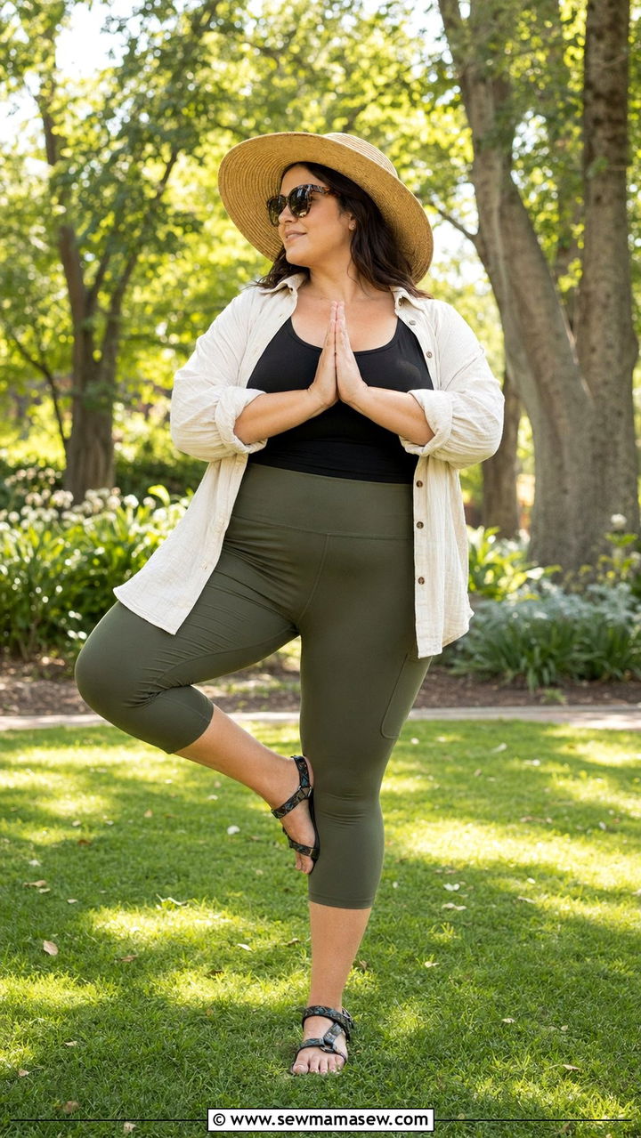 Plus Size Outdoor Yoga Outfit - 35 Plus size yoga outfit ideas