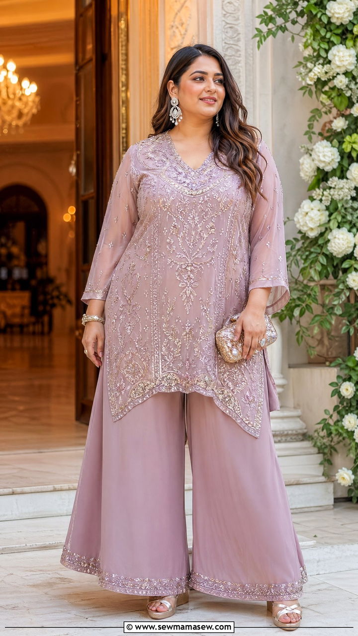 Plus Size Palazzo Pants Wedding Guest Outfit - 35 Wedding guest outfits for plus size