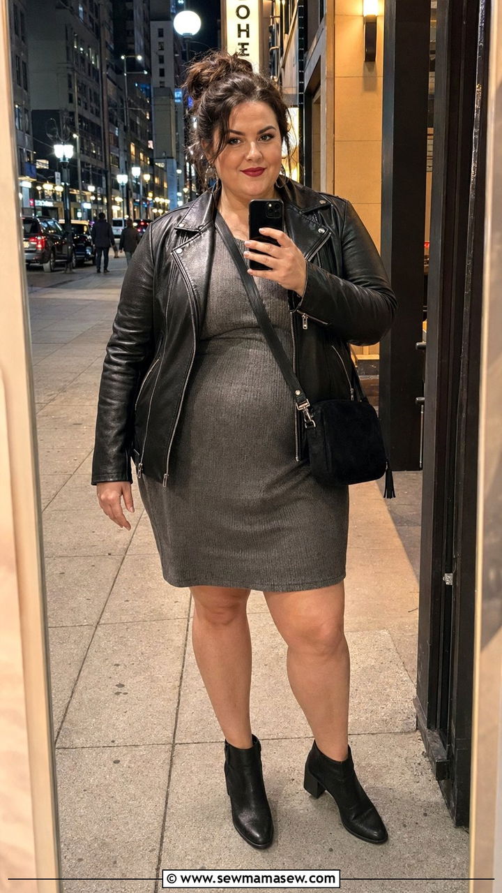 Plus Size Size 24 Leather Jacket Outfit - 35 Plus size outfit ideas size 24