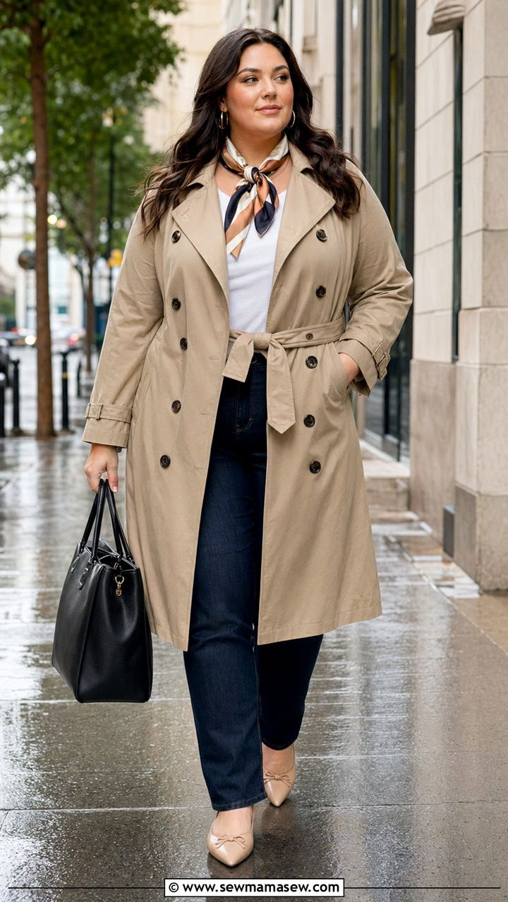 Plus Size Size 24 Trench Coat Outfit - 35 Plus size outfit ideas size 24