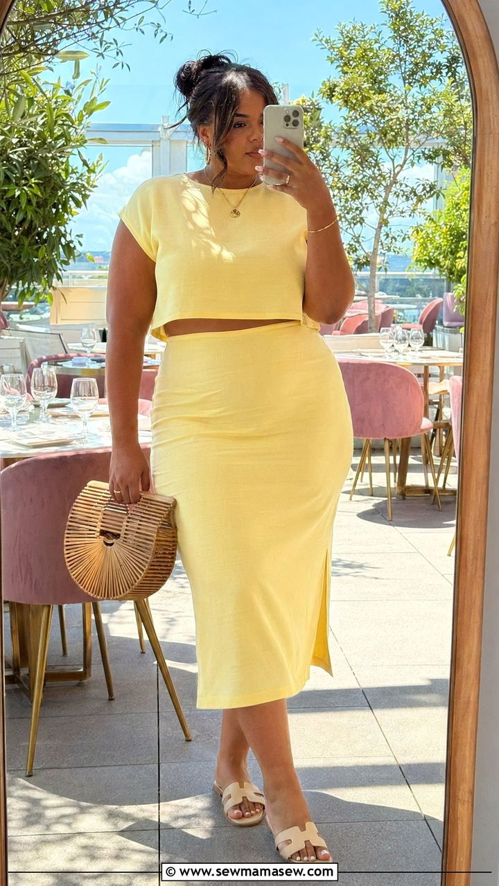 Plus Size Two Piece Set 30th Brunch Outfit - 30 Birthday brunch outfit ideas plus size