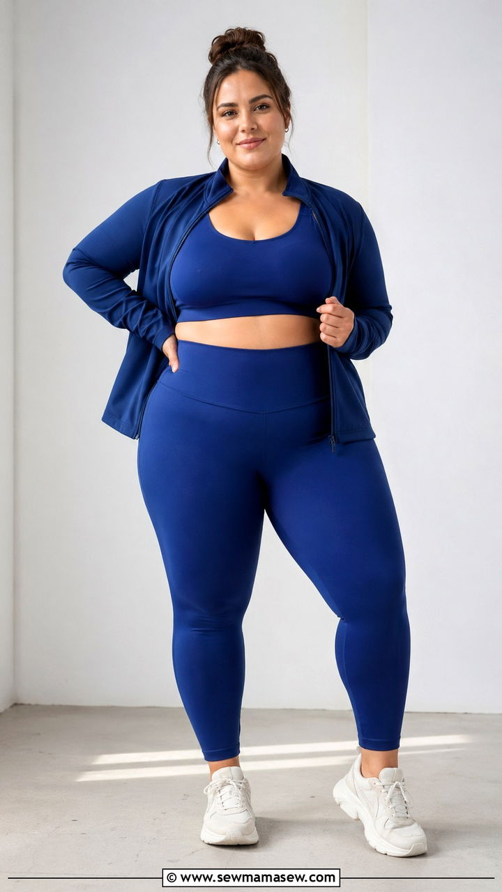 Plus Size Yoga Outfit with High Waist Support - 40 yoga outfit ideas for women