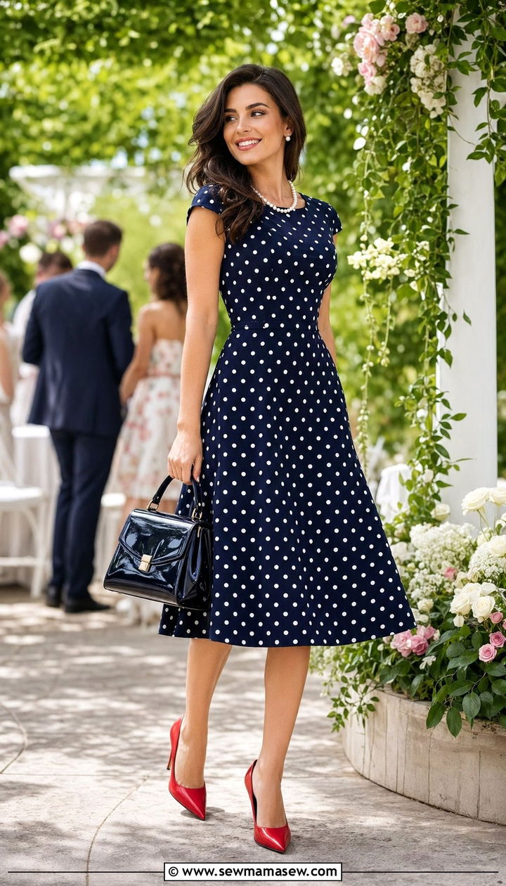 Polka Dot Dress Wedding Guest Outfit - 30 what to wear to a spring wedding guest