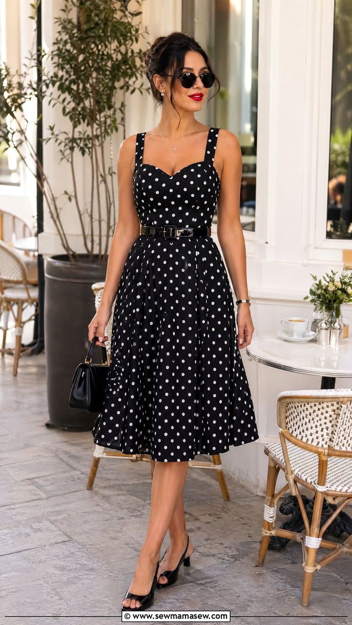 Polka Dot Sundress Outfit - 35 Sundress outfit ideas for summer