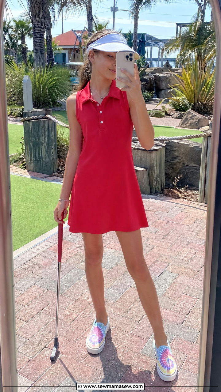 Polo Dress and Canvas Slip Ons - 35 Summer outfits for tweens