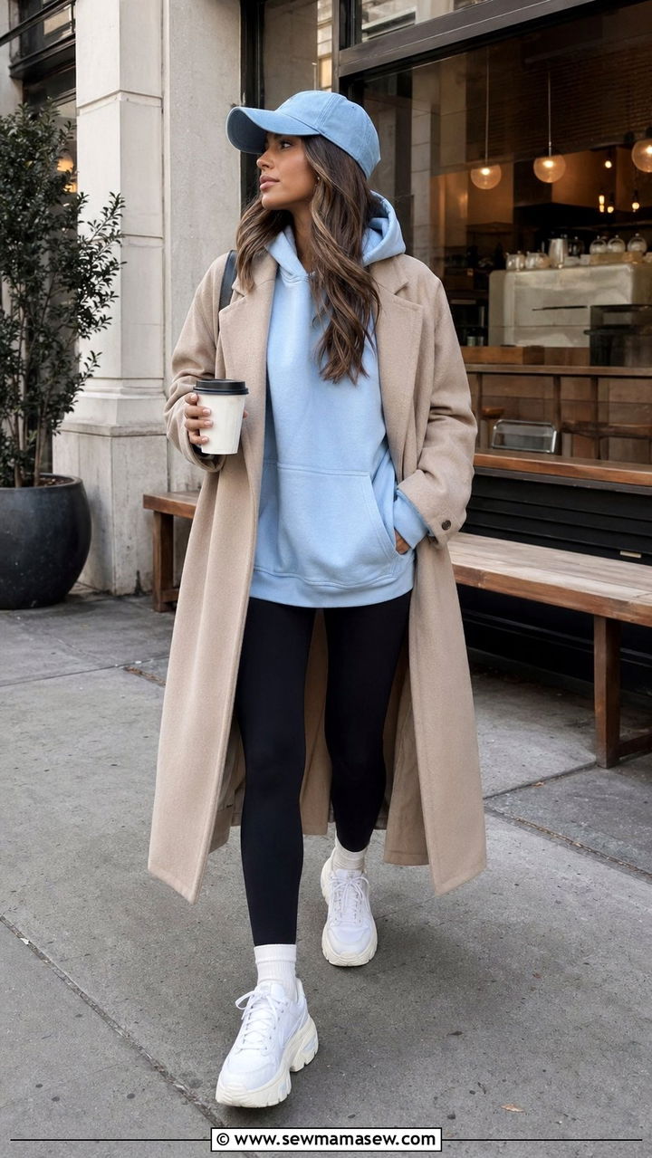 Powder Blue Hoodie With Leggings - 35 Powder blue outfit ideas