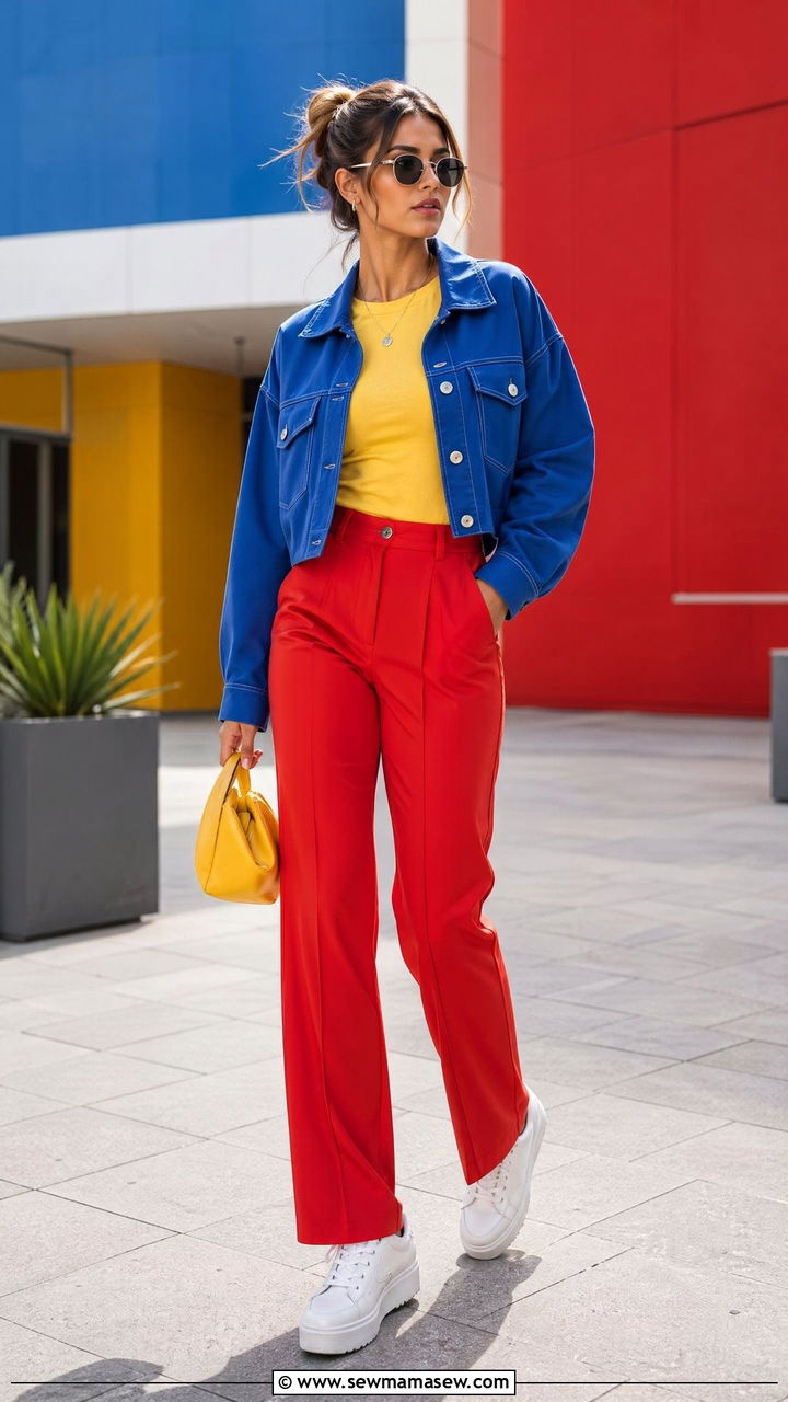 Primary Color Clash Outfit - 35 streetwear outfits