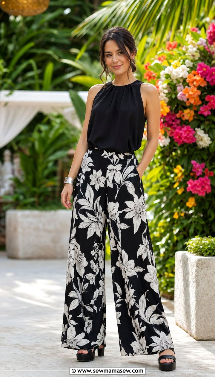 Printed Palazzo Pants for Petite Women - 30 Best pants for petite women
