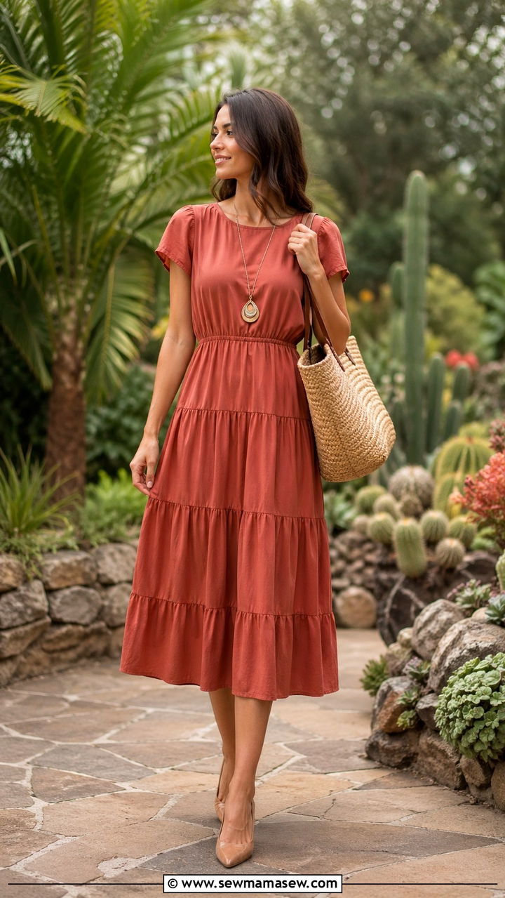 PuffSleeve Dress With Mary Jane Flats - 35 Graduation dress ideas