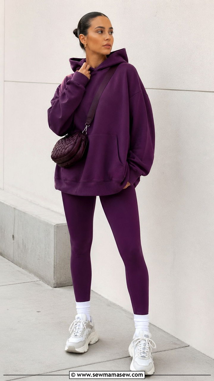 Purple leggings outfit - 40 All purple outfit ideas