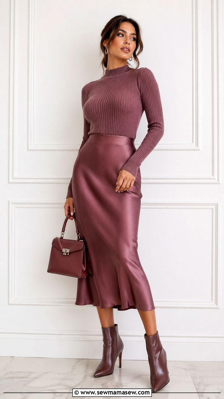 Purple midi skirt outfit - 40 All purple outfit ideas