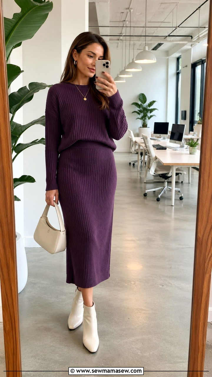 Purple two piece outfit - 40 All purple outfit ideas