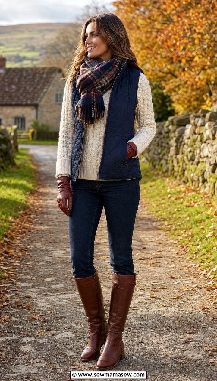 Quilted Vest Outfit - 35 Old money wardrobe essentials