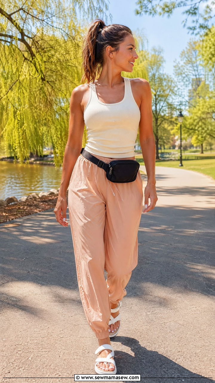 Racer Tank and Parachute Pants - 35 Warm spring outfits