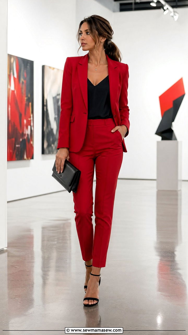 Red suit outfit for women - 35 Women's suit outfit ideas