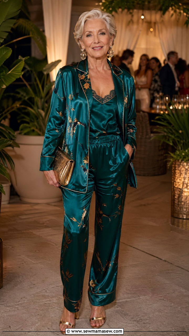 Resort Pajama Set Vacation Look - 35 Vacation outfits for women over 60