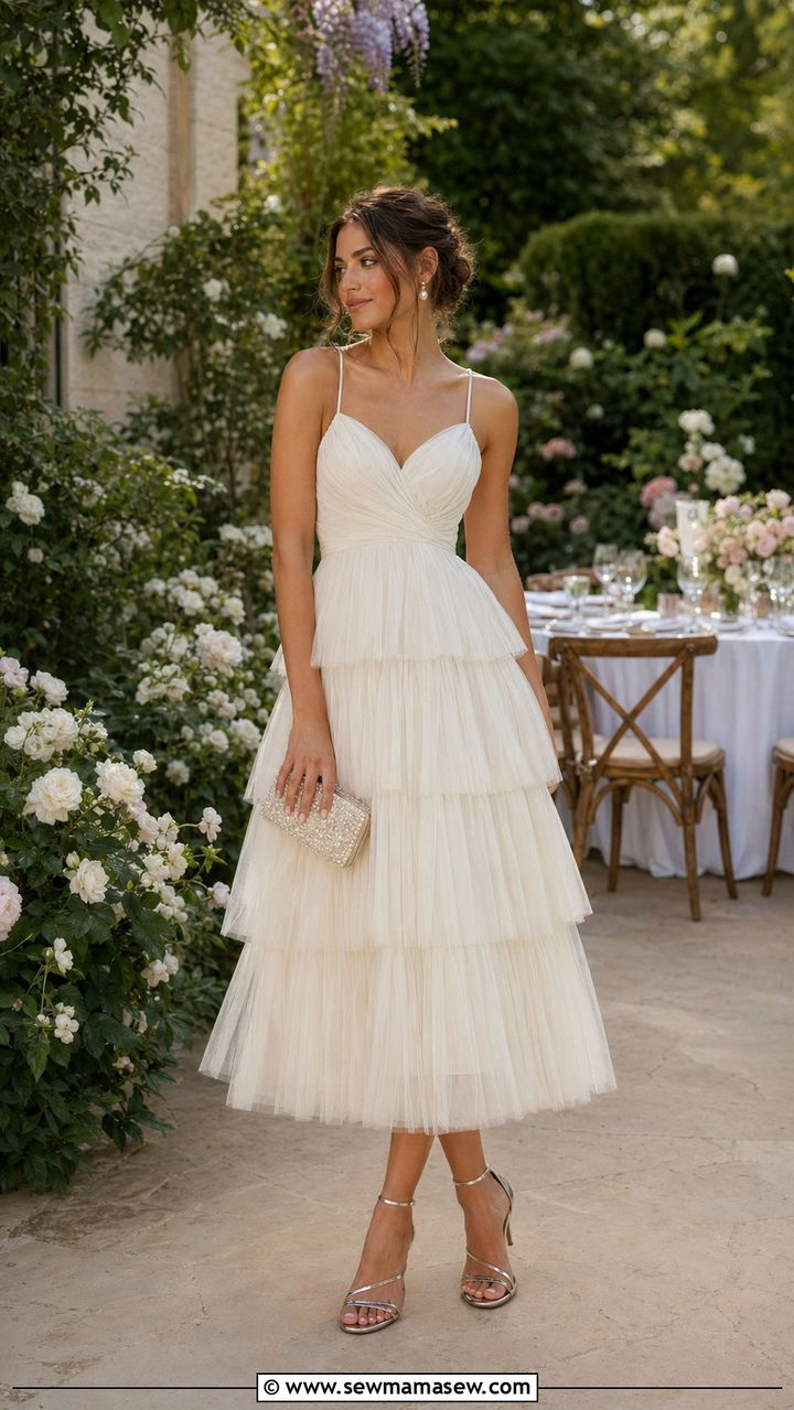 Romantic Tulle Dress Rehearsal Dinner Outfit - 35 rehearsal dinner outfit ideas