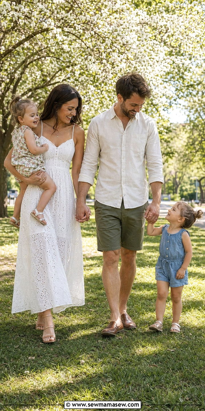 Romper and Sundress Spring Family Outfit - 30 What to wear for spring family photos